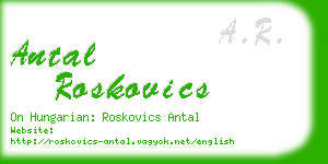 antal roskovics business card